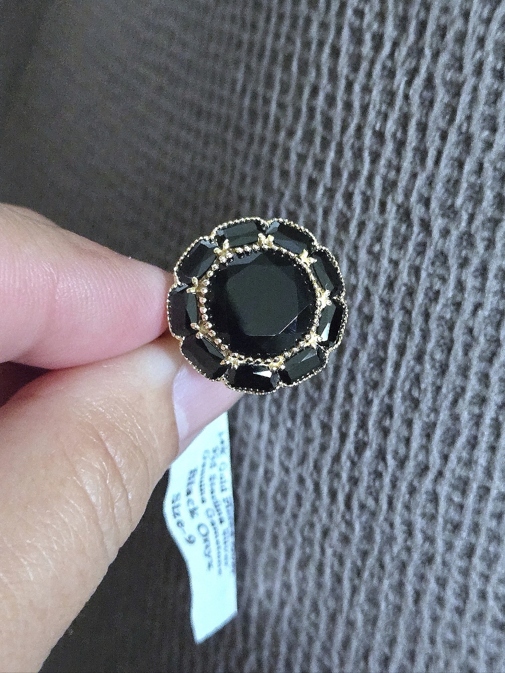 Shivam Black🖤 Onyx Flower🏵 Ring💍 - Picture 16 of 16